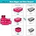 6 Set Packing Cubes-Large Capacity Travel Luggage Packing Organizers with Shoe Bag-Pink