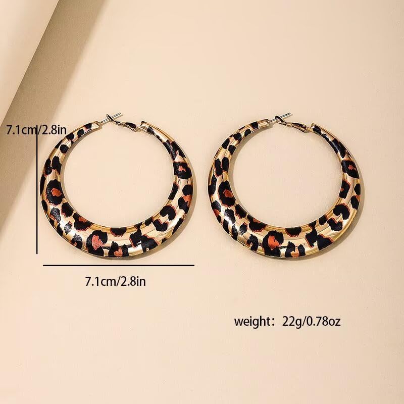 Leopard Earrings Necklace Bracelet for Women Bohemia Statement Leopard Jewelry Set Prom Party Wedding Cosplay Costume Accessories - Image 9