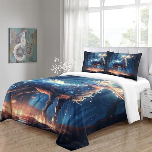 Ensemble de literie housses de couettes double 200x200cm microfibre IOFEER - 5