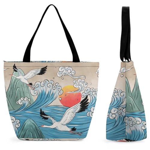 Sac à main pour femme peinture aquarelle - Sac à bandoulière et shopping 28.5x18x32.5cm