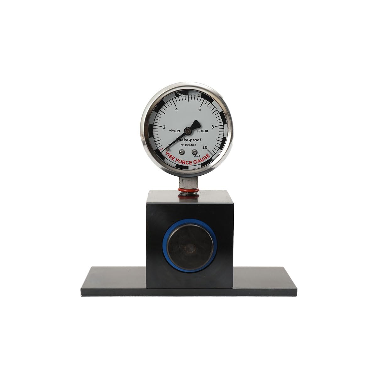 Hydraulisches Spannkraftmessgerät für Schraubstöcke, 0–10T Messbereich 0,2T Teilung, Druckmessgerät für Prüfung auf lockere Werkstücke oder Werkzeugvibrationen
