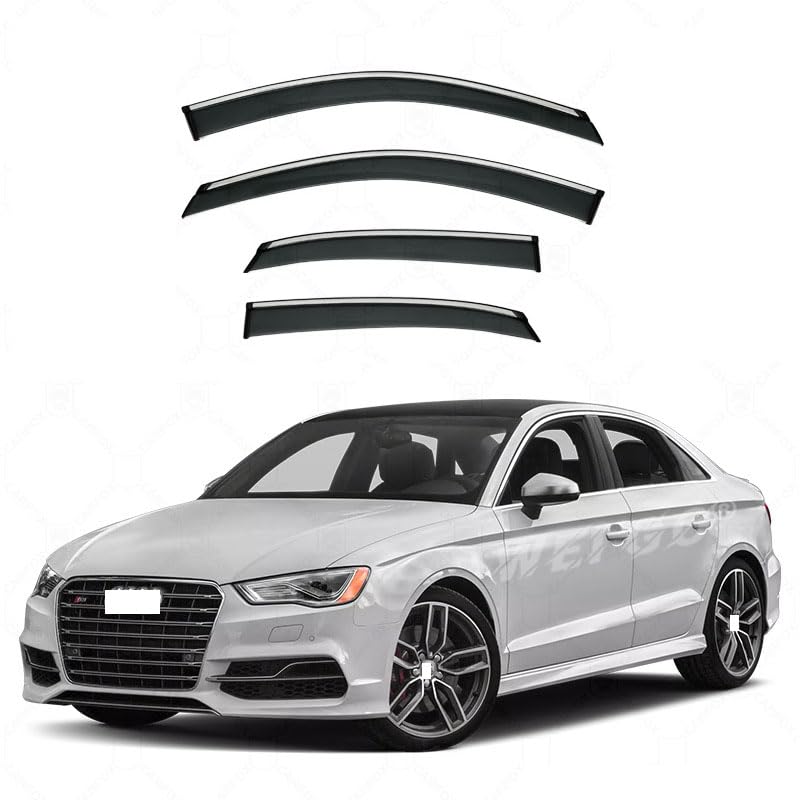 Déflecteurs de vent pour Audi S3 Sedan 8V 2014-2020 | Kit de 4 pièces pare-pluie