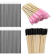 RMISODO Disposable Eyelash Mascara Eyeliner Brushes Set of 200, Eyeliner Wand Applicator, Eyelash...