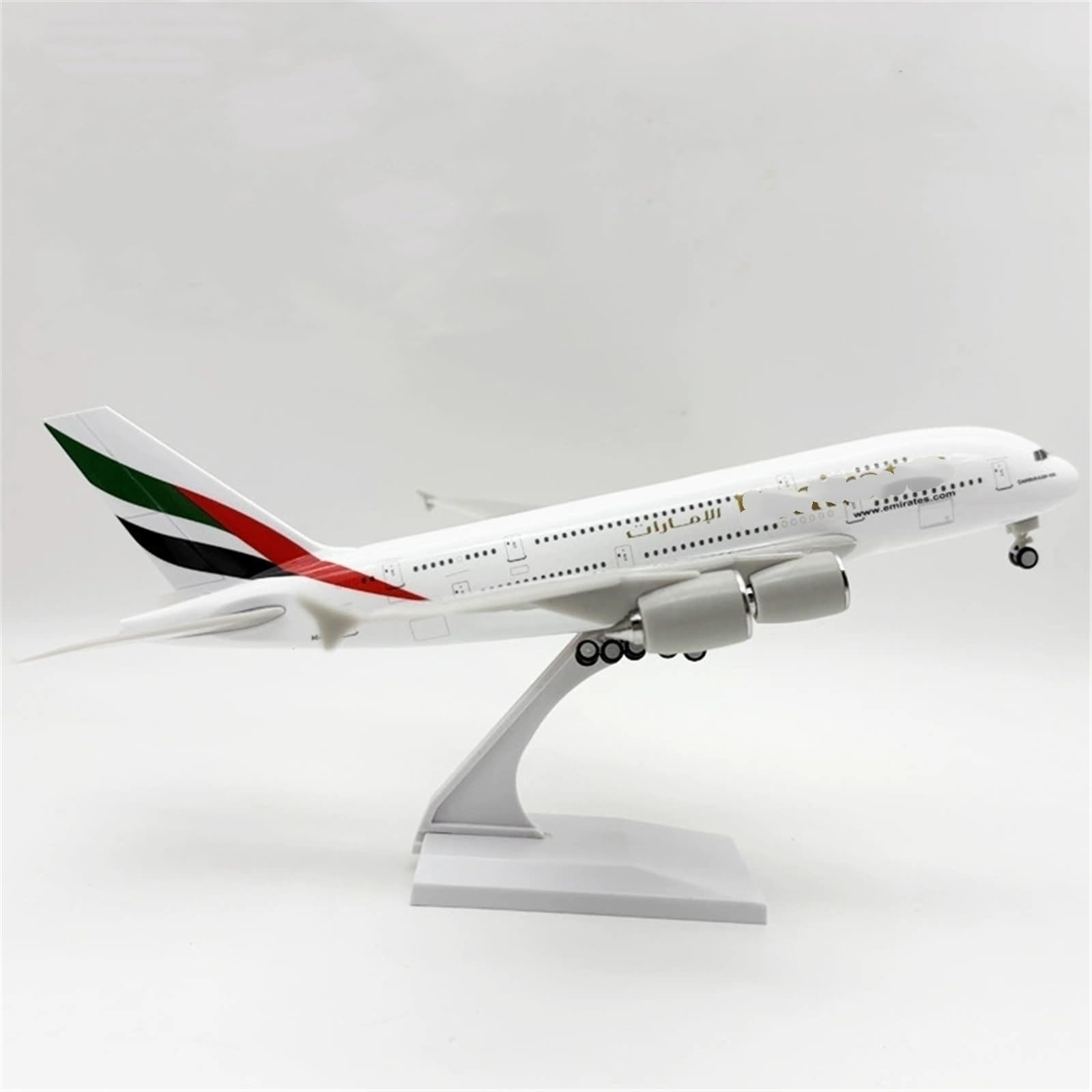 Generico Modello Airbus A380 in resina pressofusa da 30 cm, scala 1/240 - Aereo di linea per decorazioni domestiche e oggetti da collezione