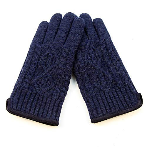 Lederhandschuhe Menschen Strickhandschuhe verdicken Plus Velvet warme Winterhandschuhe for Driving Männlich