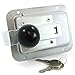 Flush Mount Paddle Handle Stainless Steel Locking Door Latch 304 Grade Stainless with Interior Safety Release Handle Compatible with Toolboxes and Trailer Compartment 2-3/4