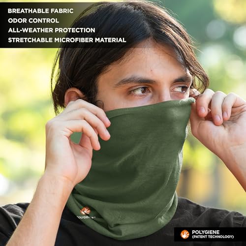 Image of WANDERLOOMS Polygiene Bandana for Men Hair | Multipurpose Bandana for Men Bike | Odor-Proof, Sun & Dust Protection Neck Warmer for Everyday Use