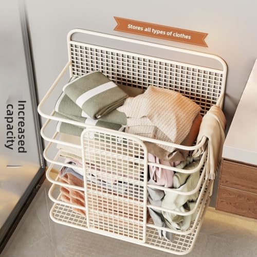 Cesta de lavandería minimalista moderna que ahorra espacio en baño 5