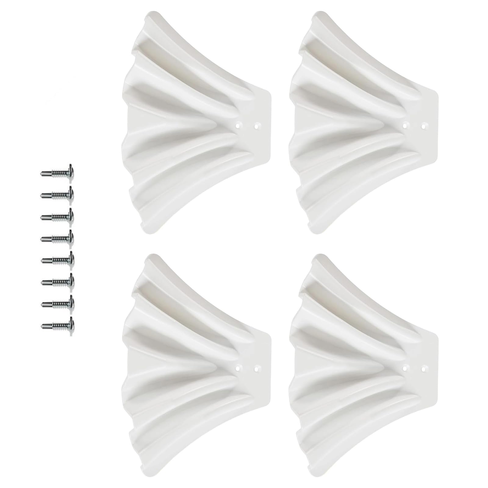 of 4 Downspout Extenders Disperses Stream Protects Grass from Abrasion Permanent Construction Simple Arrange ABS for Gutters Downspout Elongator