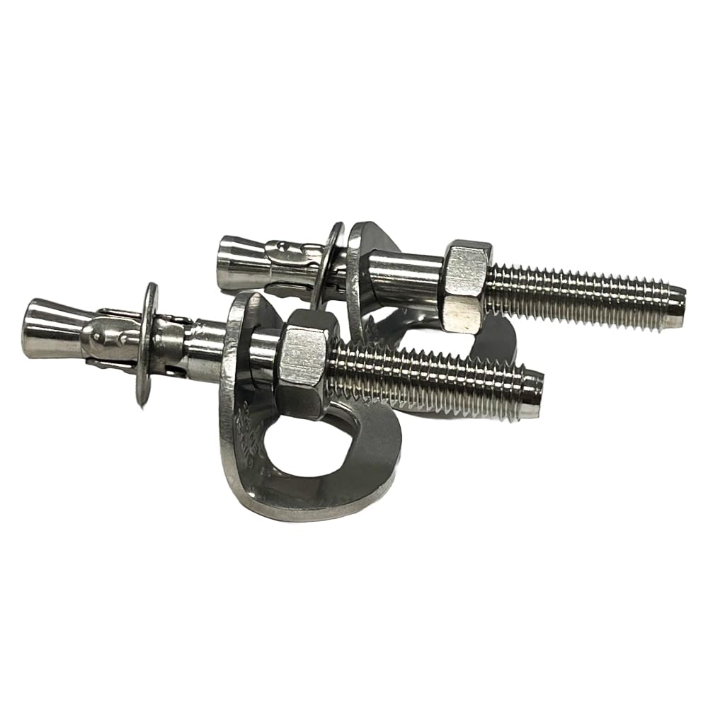 Heavy-Duty Climbing Holds Anchor Set - 2PCS, 12MM Bolt/30KN Stainless Steel, Anti-Flip Design for Secure Climbing, Indoor & Outdoor Use, 3000KG