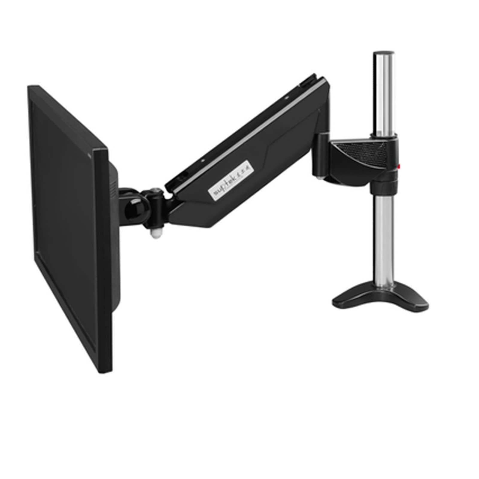 (45cm High Column) 10inch 23inch 27inch Tiltable LCD Desk Mount Swivel Monitor Table Bracket Shelf (Color : Black)