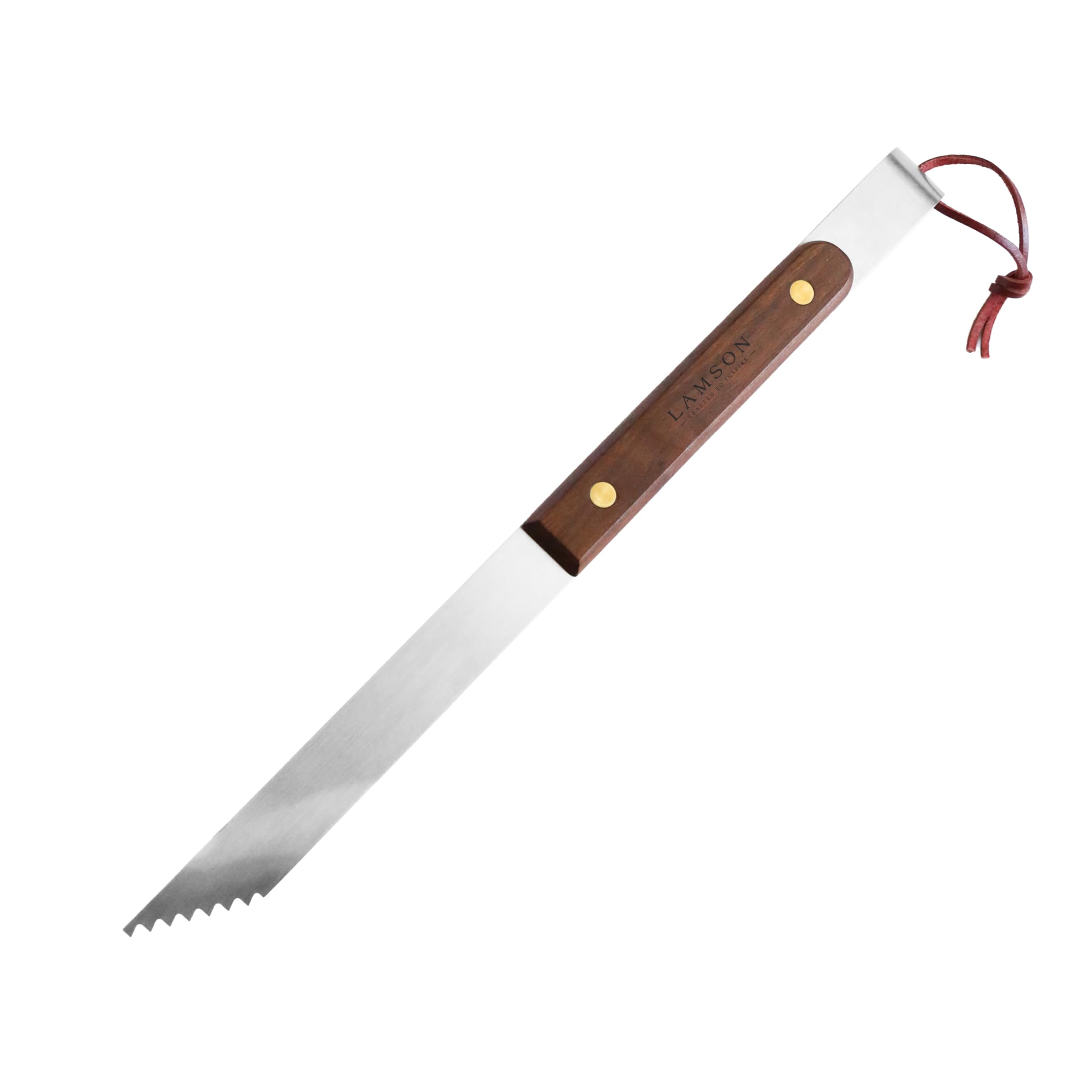 Lamson Tail-Gater 15" BBQ Tongs, Walnut Handle