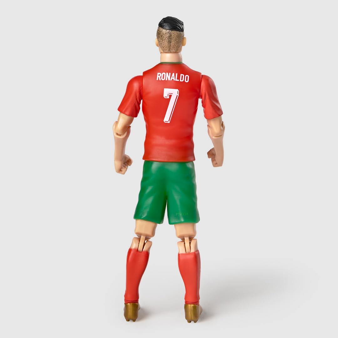 Megableu Ronaldo - Figura de fútbol (20 cm), diseño de fútbol grande, realista, articulada, con licencia oficial, 10 puntos de articulación, juguete de fútbol y equipo de Portugal, idea de regalo para - 3