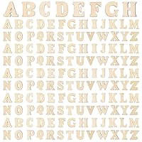 LIQWEI 200 Stück Holzbuchstaben, 15mm Unbearbeitete Holz Buchstaben, Klein Holzbuchstaben zum Basteln Naturholz Buchstaben DIY Bemalt Deko Zahl für Home Hochzeit Party Festival Dekoration