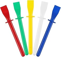 5Pcs Colored Plastic Smear Spreaders, Mini Glue Sticks, Easy Clean Glue Scrapers for Handmade DIY Art, Leather Craft, and Woodworking Projects