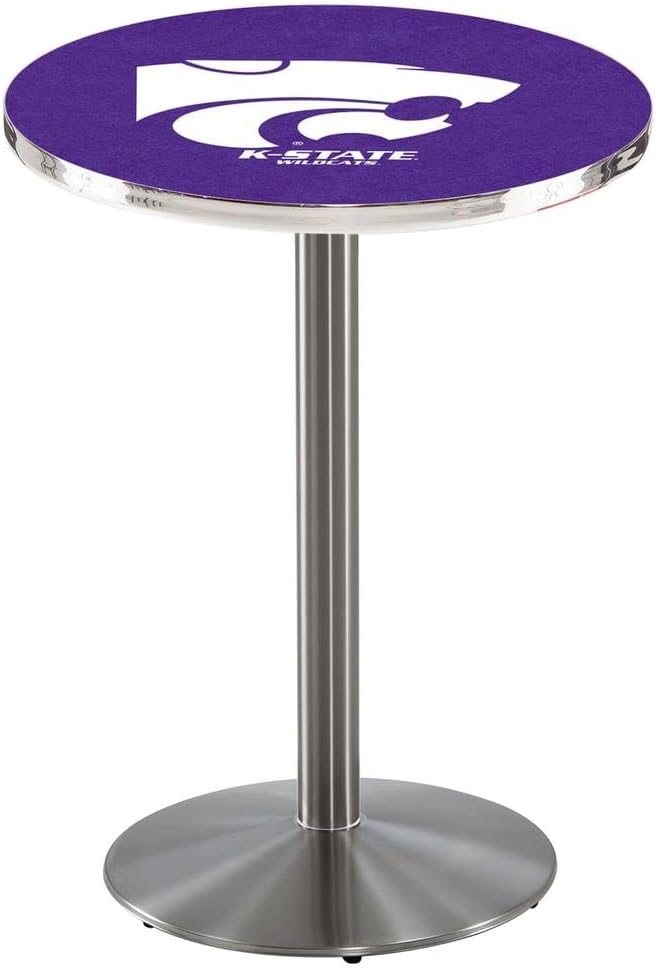 Holland Bar Stool Co. L214-36" Stainless Steel Kansas State Pub Table with 36" Dia. top