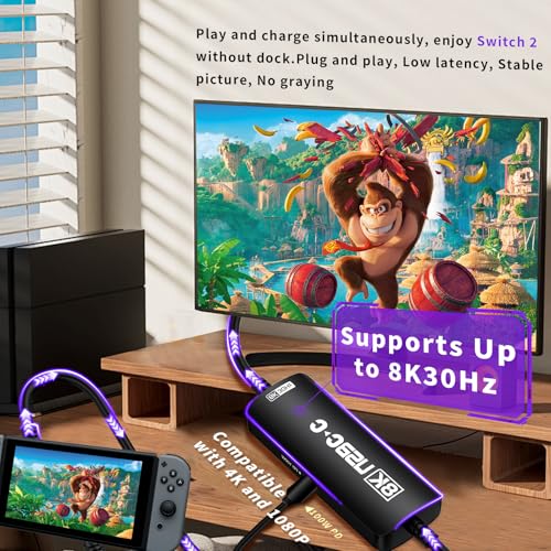 Guermok USB-C a AR Adapter 8K@30Hz 4K@144Hz 1080P@240Hz miniatura 2