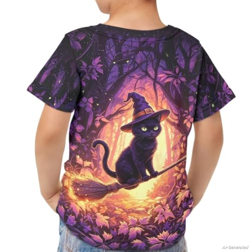 Image of Renewold Kids Novelty T-Shirt for Girls Boys Short Sleeve Crewneck Summer Tee Soft Breathable Graphic Shirt for Age 2-16