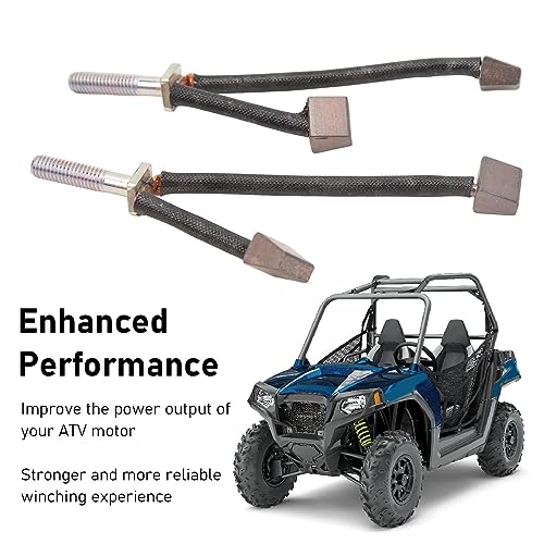 Image of Motor Brushes Set, ATV Motor Carbon Brush Kit Strong Power Output Increase Speed Brushes Replacement Repair Power Tool Part for 2000-5000lb Winch