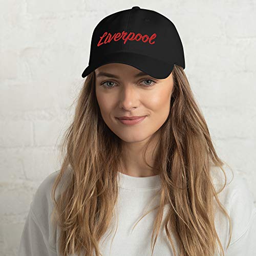 Liverpool Script Soccer Dad Hat Black miniatura 6