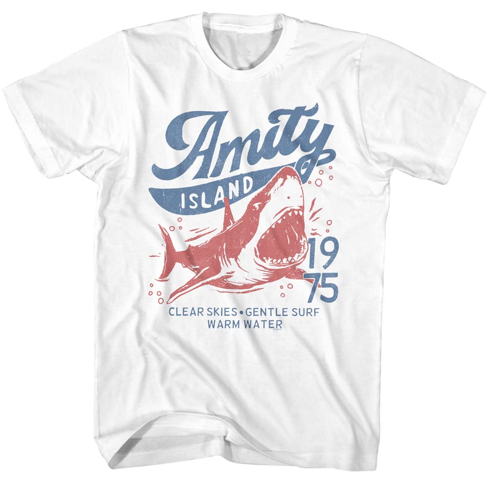 Jaws T Shirt Amity, White, XL