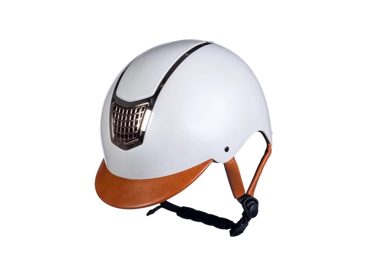 HKM Unisex Edinburgh Kask jeździecki Jasny Brąz/Czarny S (53-55 cm)
