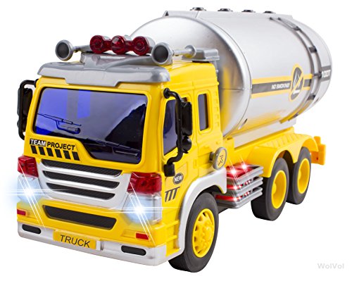 Wolvolk Friction Powered Oil Tanker Truck Toy With Lights And Sounds For Kids #TOP1