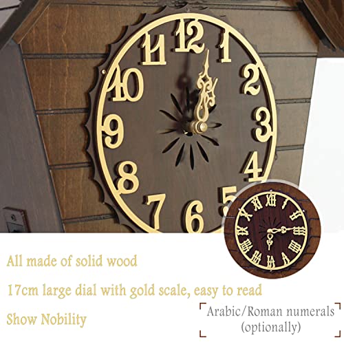 Reloj de cuco para colgar en la pared, estilo clásico, clásico, decoración del hogar para sala de estar