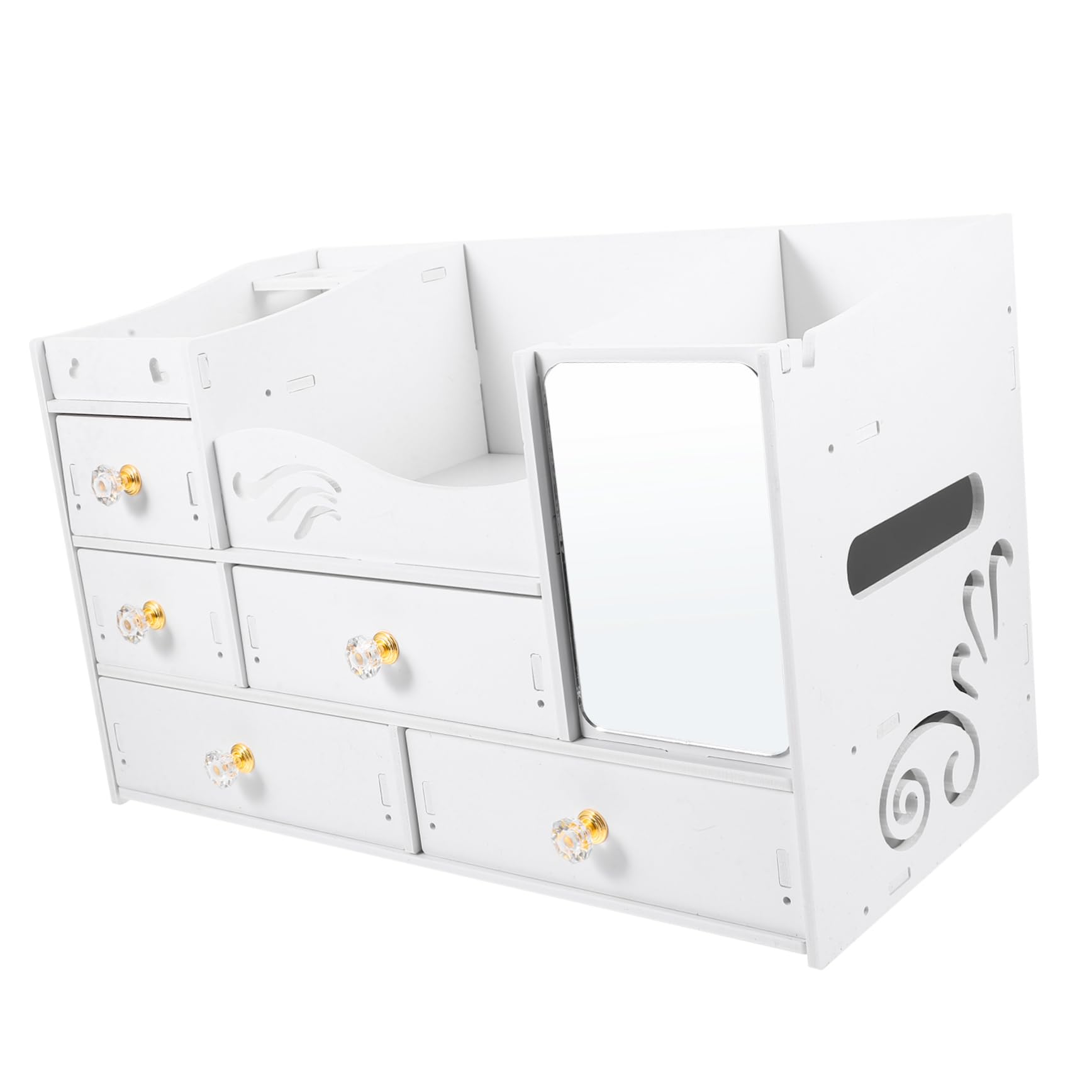 Beavorty Caja De Almacenamiento De Cosméticos Organizador De Maquillaje Contenedor De Maquillaje Para Escritorio Con Cajones Para Baño y Dormitorio