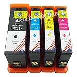 Toner Kingdom® Compatible with Lexmark 150XL High Yield Ink Cartridges Replace for Lexmark All-In-One Pro715, Pro915, S315, S415, S515 Printers - 4 Pack, 1Black / 1Cyan / 1Magenta / 1Yellow