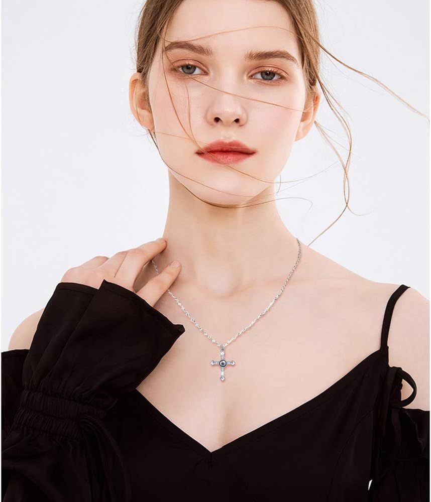 Collana Con Croce In Argento Sterling E Turchese: Regalo Per La Comunione - Italia - Foto 12