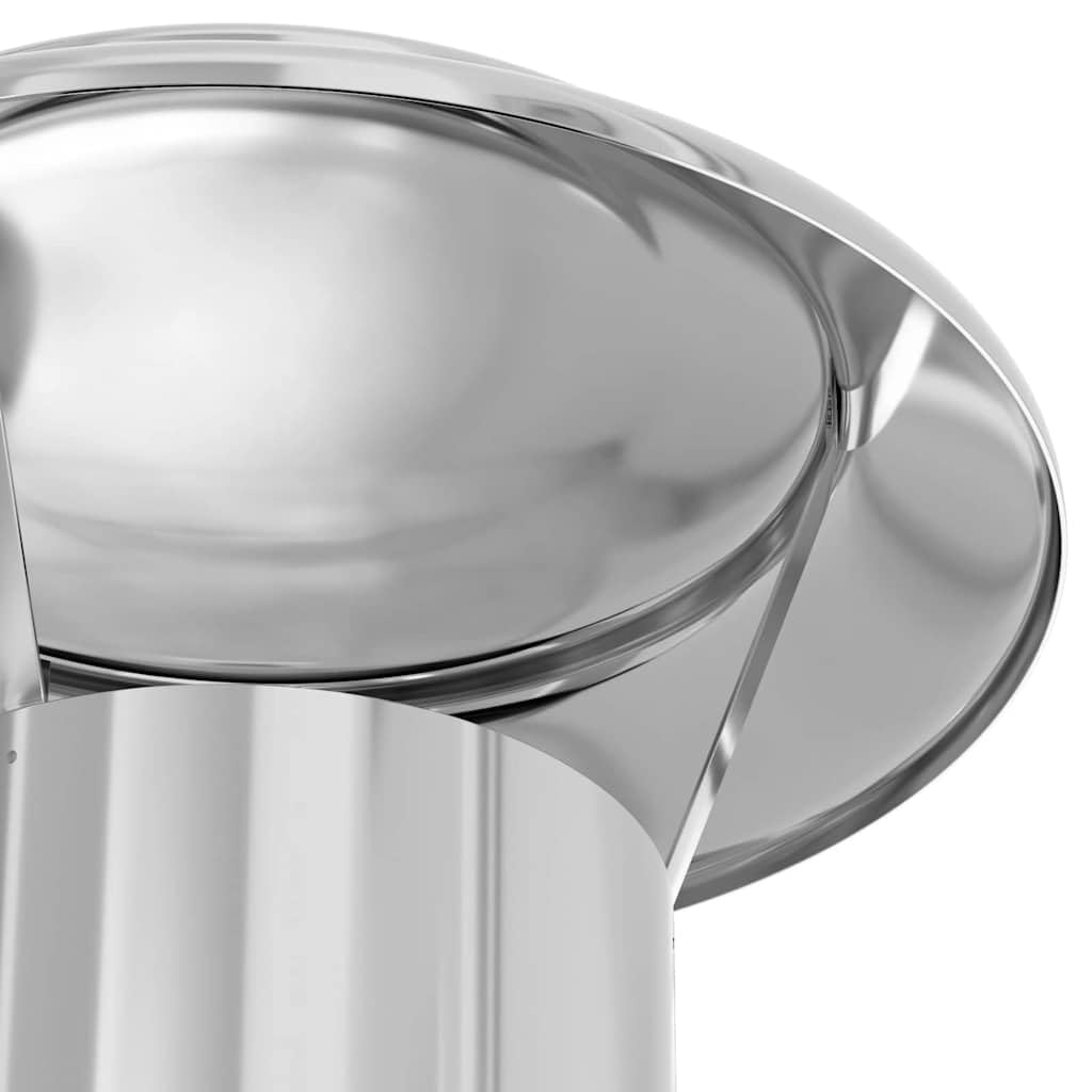 Parapioggia per camino argento in acciaio inox lucidato, 25 x 25 x 20 cm, impermeabile, leggero, per camino, stufa a legna, accessori per forno, protezione per braciere