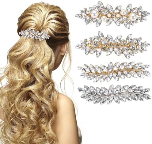 Lot De 2 Pinces à Cheveux Et 1 épingle à Cheveux Strass - Accessoires Cheveux Brillants