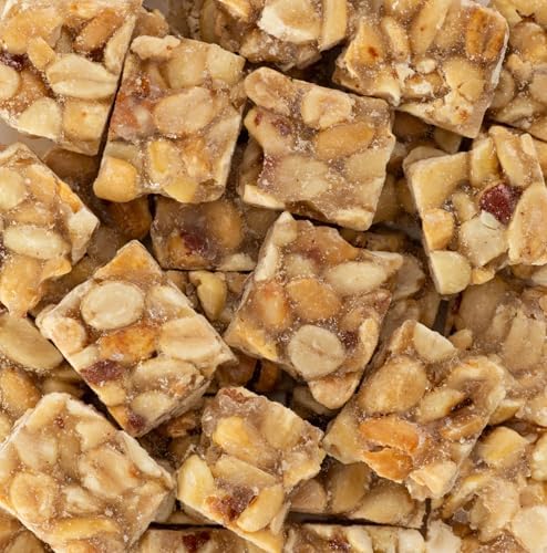 Image of Belmont Peanuts Holiday Edition Peanut Brittle Squares, 18 oz (1 Pack) - Simple Ingredients, No Preservatives, Hand Seasoned