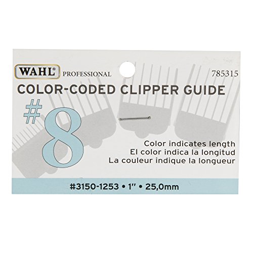 Wahl Professional #8 Color Coded Guide Comb Attachment 1" (25 Mm) - 3150-1253 - Great For Professional Stylists And Barbers - Light Blue #TOP1