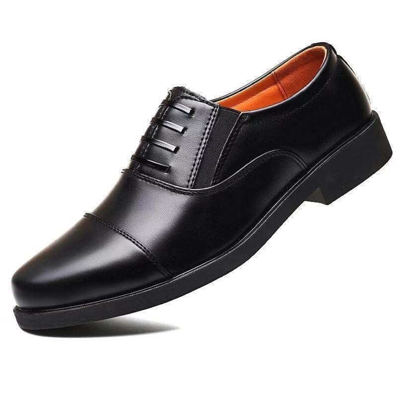 Dress Oxford Shoes for Men Lace Up Round Toe Vegan Leather Cap Toe Oxford Shoes Non Slip Low Top Anti-Slip Party