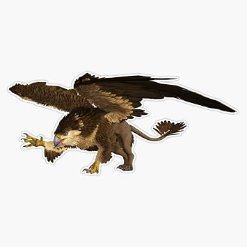 Griffin Mythical Creature Fantasy Beast Eagle Lion Hybrid Flying Monster Legend 5" Magnetic Bumper Sticker