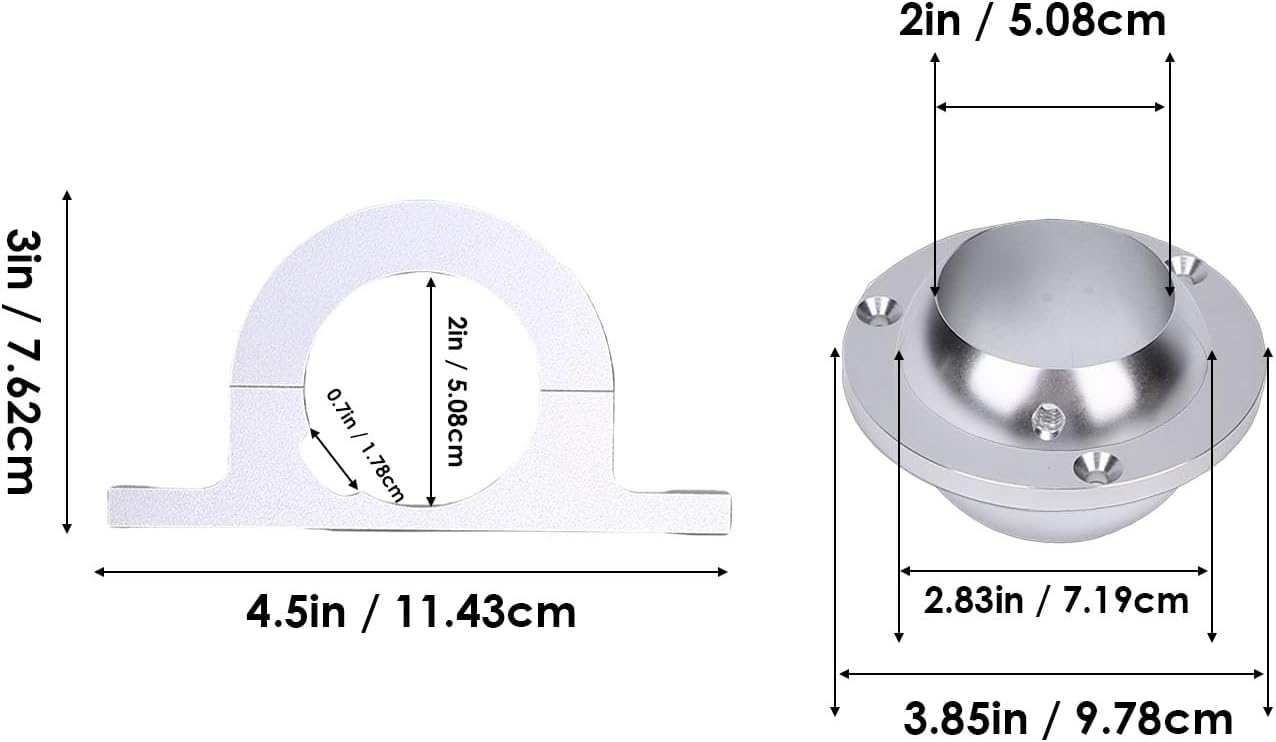 2 Inch Swivel Base Floor Mount, Steering Column Drop Kit, Aluminum Alloy Steering Column Floor Mount with 350 454.for Vehicles with 2" Diameter Columns, Easy