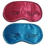 1Pc Sleep Eye Mask Satin Travel Shades Blindfold Soft Travel Relax Pink Airplane
