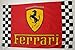 Ferrari Scudetto Red Checkered Car Flag 3' x 5' Indoor Outdoor Deluxe Banner