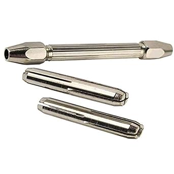 DIY Crafts Pack of 2 Pcs, Hand Drill Bit Chuck, Double Mouth Pin Vise Mini Micro Double Ended Pin Vise (Pack of 2 Pcs, Hand Drill Bit Chuck)