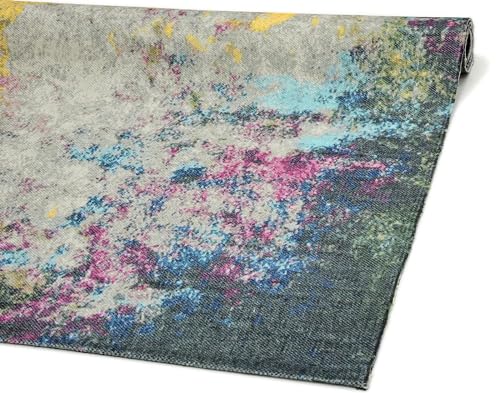 Image of Printed Rug Soft Floor Carpets with Anti Slip Backing for Living Room | Bedroom | Kids Room (Multi, 5x7 Feet)