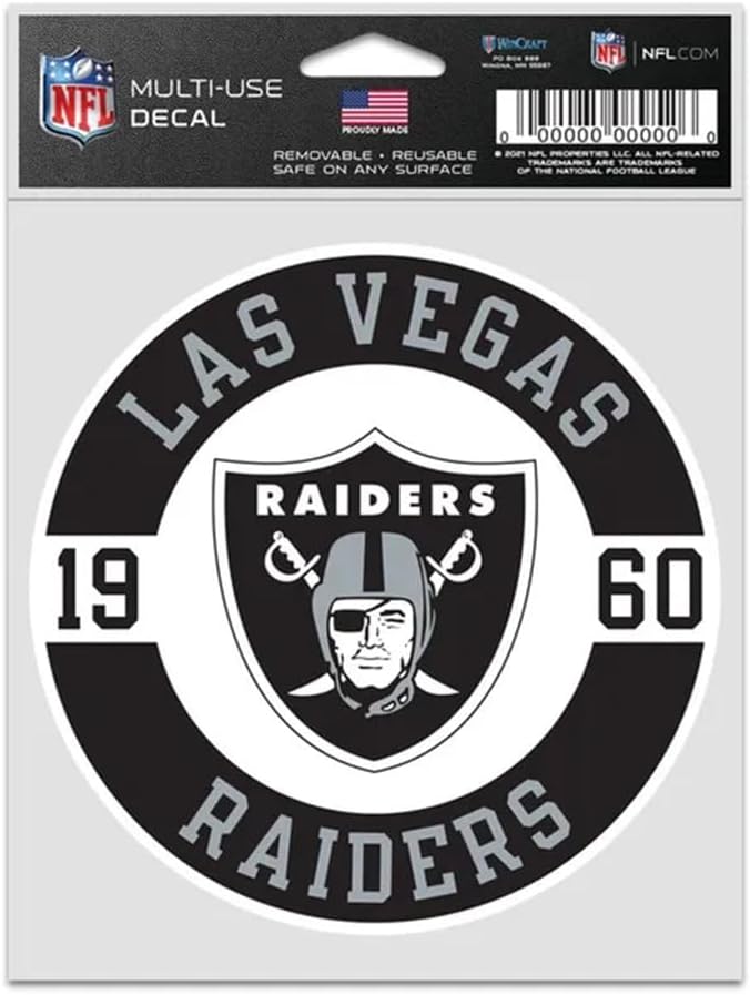 Las Vegas Raiders Patch Fan Decals 3.75" x 5"