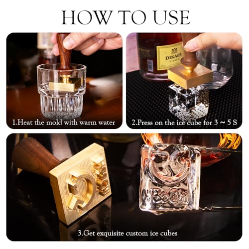 Custom Ice Cube Stamp, Sello Personalizado de Hielo en Latón miniatura 4