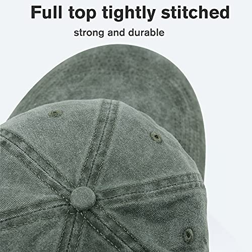 Image of HH HOFNEN Baseball Cap Washed Cotton Unstructured Vintage Hat for Men Women | Unisex Sports Ball Caps Sun Protection Adjustable Outdoor Curved-Brim Dad Hat Classic Plain Cap