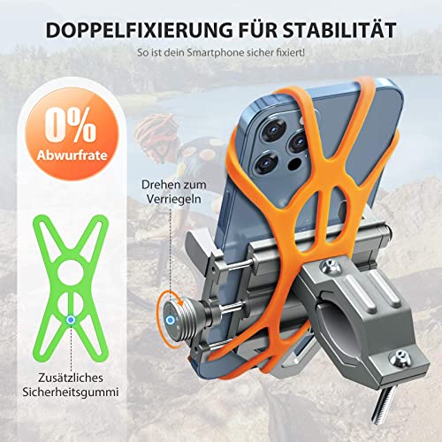 DesertWest Telefoonhouder voor fiets, extreem stabiel en valt nooit af, luchtvaart-aluminiumlegering, voor buiten… - Image 6