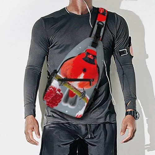 Sac poitrine Birds Snow Cranberries imprimé nature pour cyclisme