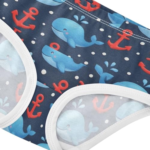 Joisal Cute Blue Whales Anchor Girls Underwear Toddlers 2t Cotton Panties Little Girl Animals Undies Kids Briefs4