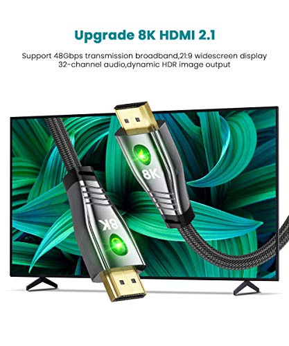 Cabo HDMI 2,1 de 8 K, compatível com todos os cabos 4K 2K, de alta velocidade de 48 Gbps HDMI 2.1 co