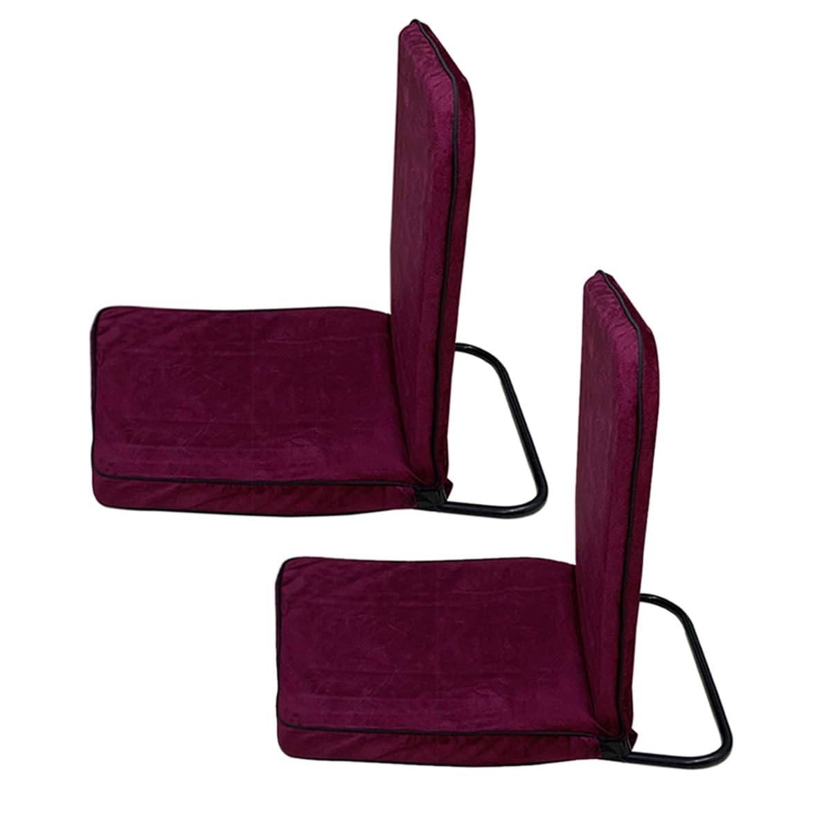 Kawachi Back Support Portable Relaxing Folding Yoga Meditation Floor Chair (Maroon-Pack of 2 Pcs)-image-16